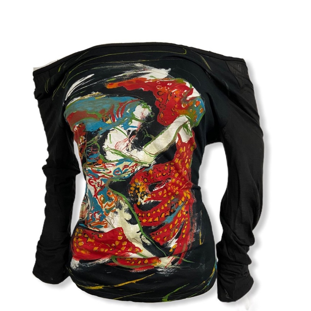Jean Paul Gaultier off the shoulder blouse
